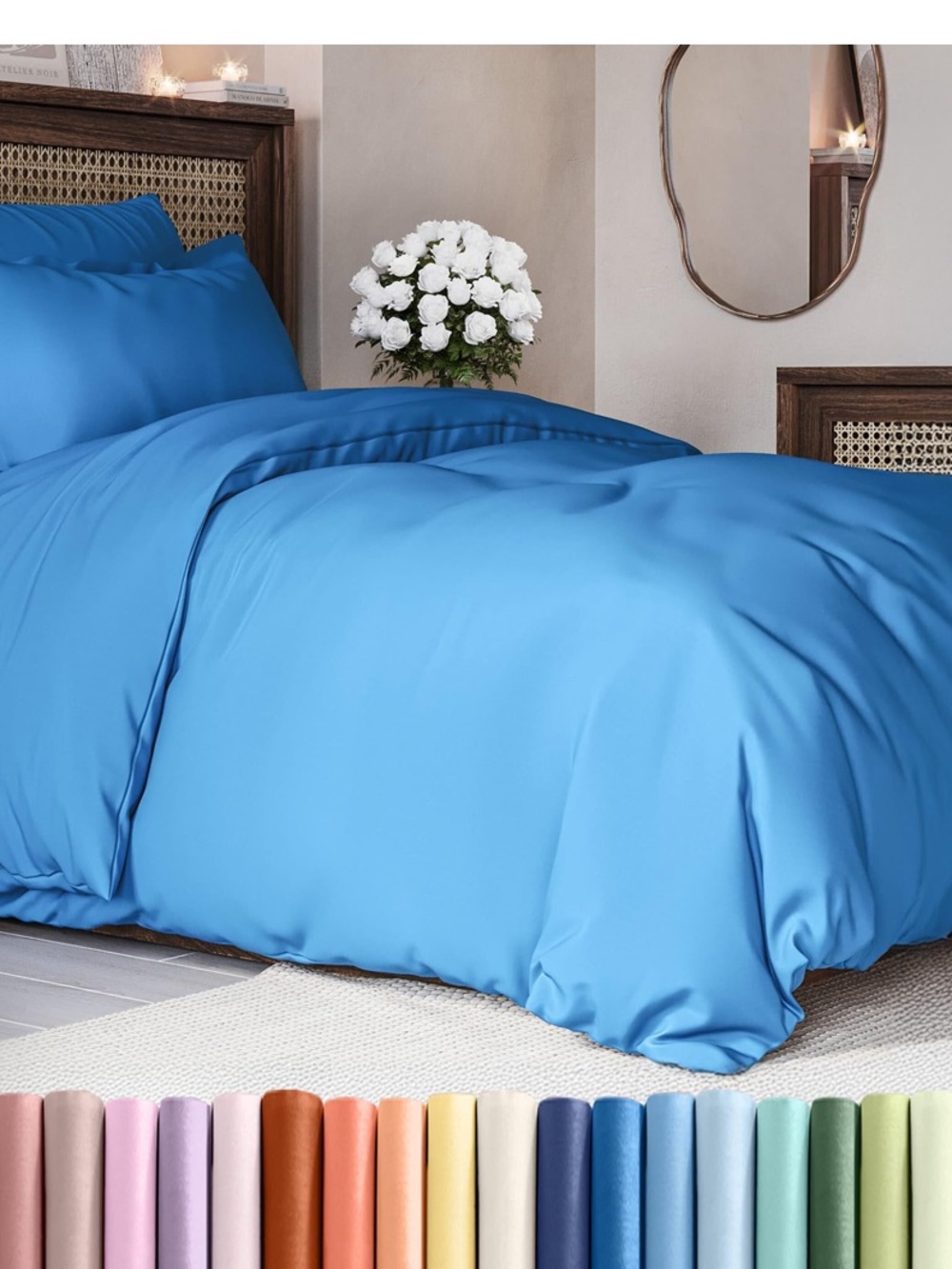 Royal Blue Duvet Cover Set 2Pc TWIN/TWIN XL